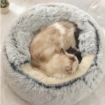 CAT BEDS SIMBA GREY LONG PLUSH