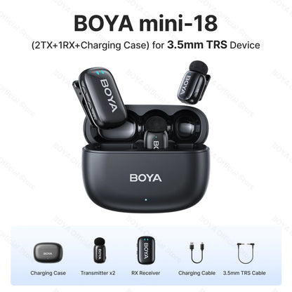 Mini microphone cravate sans fil BOYA pour iOS et Android